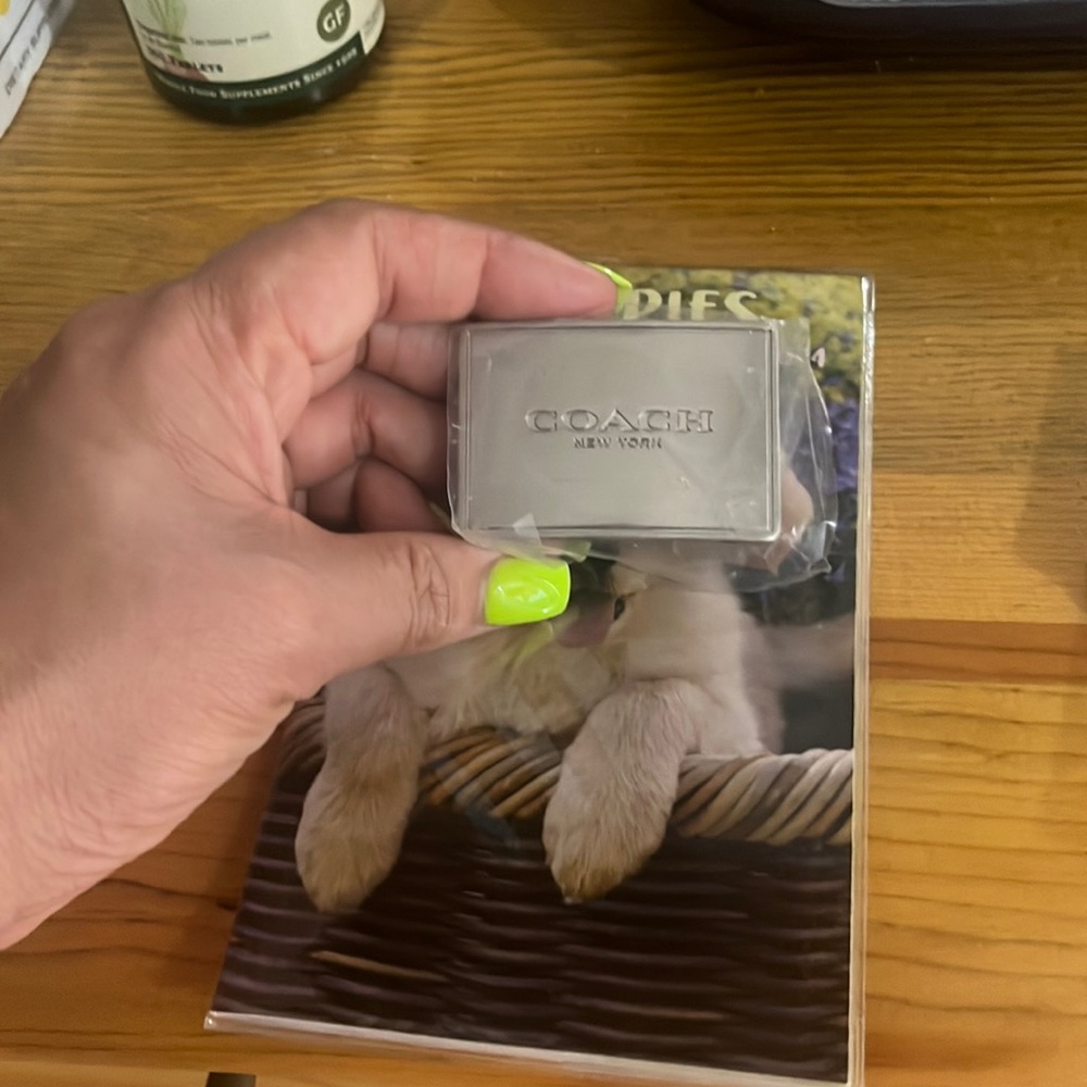 New Coach belt buckle, silver tone